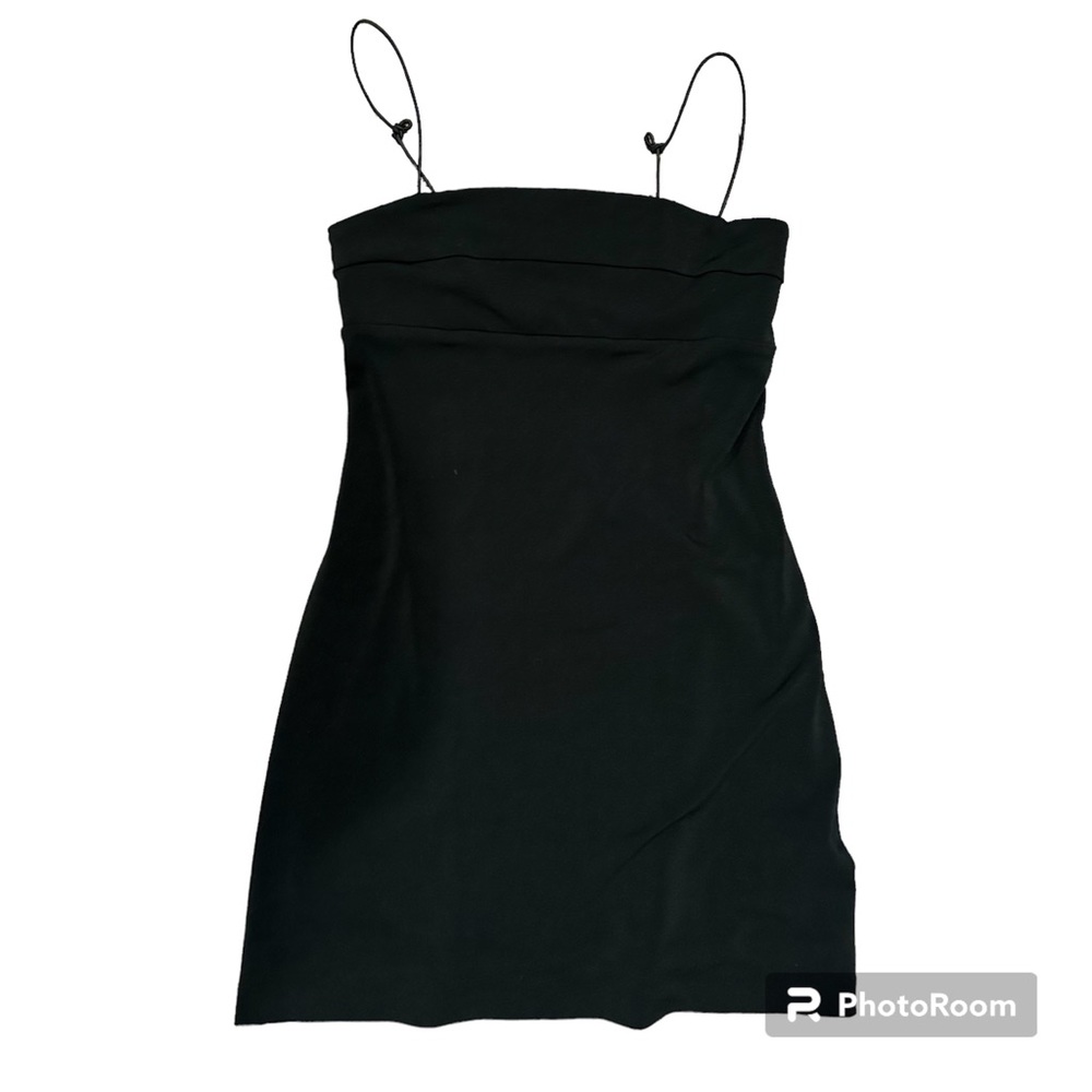 Silence + Noise Small Black Thin Strap Open Strappy Mini Cocktail‎ Dress xs (35)